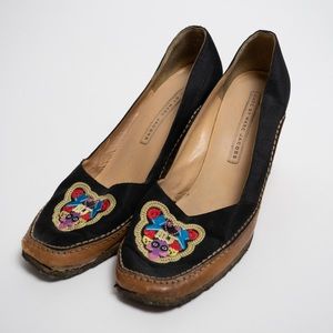 Marc by Marc Jacobs embroidered wedges 9.5